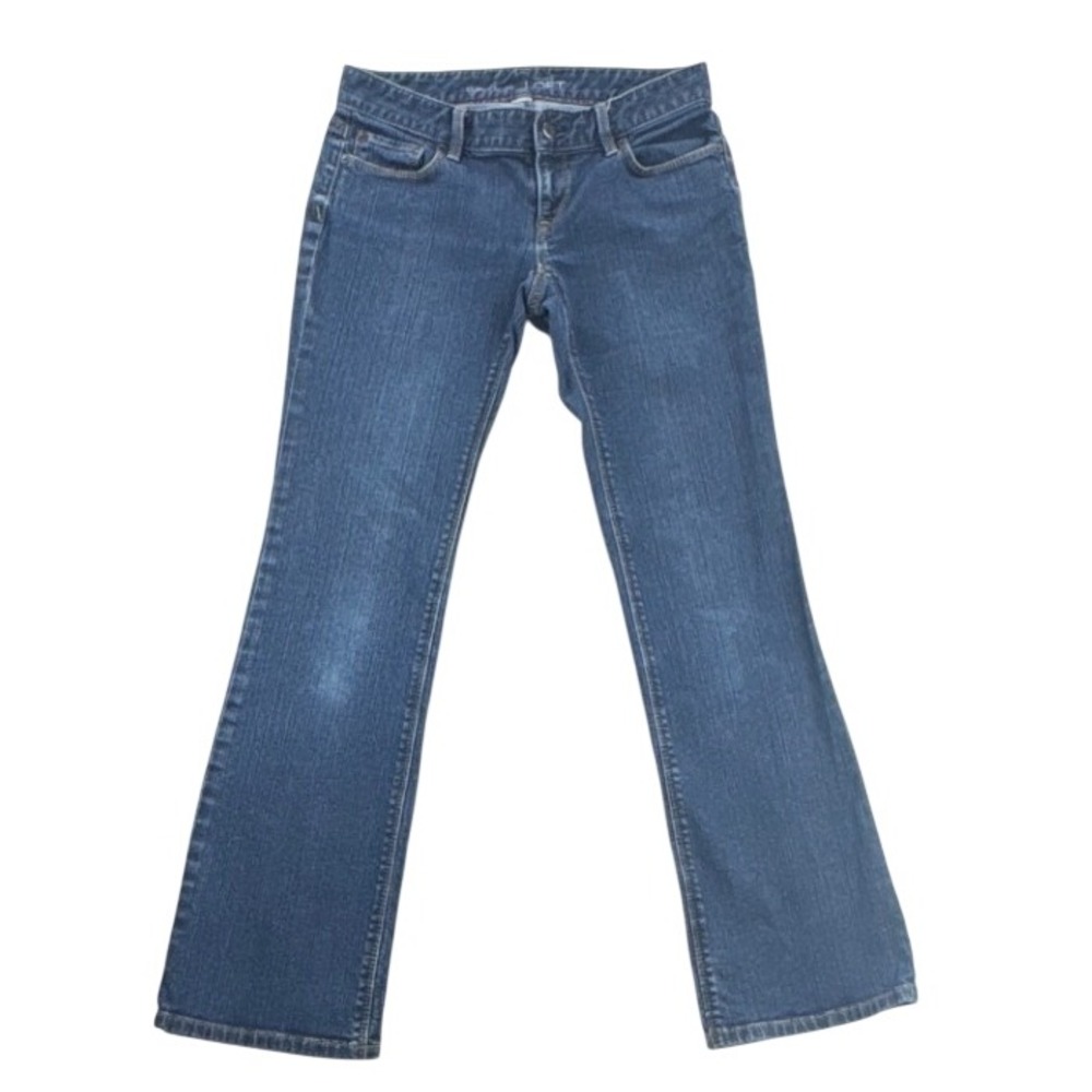 LOFT Curvy Boot Cut Jeans Women's Size 6 Medium‎ Wash Stretch Mid Rise Denim
